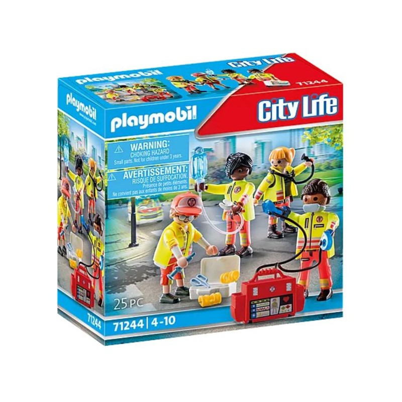 Playmobil 71244 Equipe de secouristes - City Life - Les Secours - Héros du  Quotidien - avec Quatre Personnages - Ville & Métiers - Dès 4 Ans :  : Jeux et Jouets